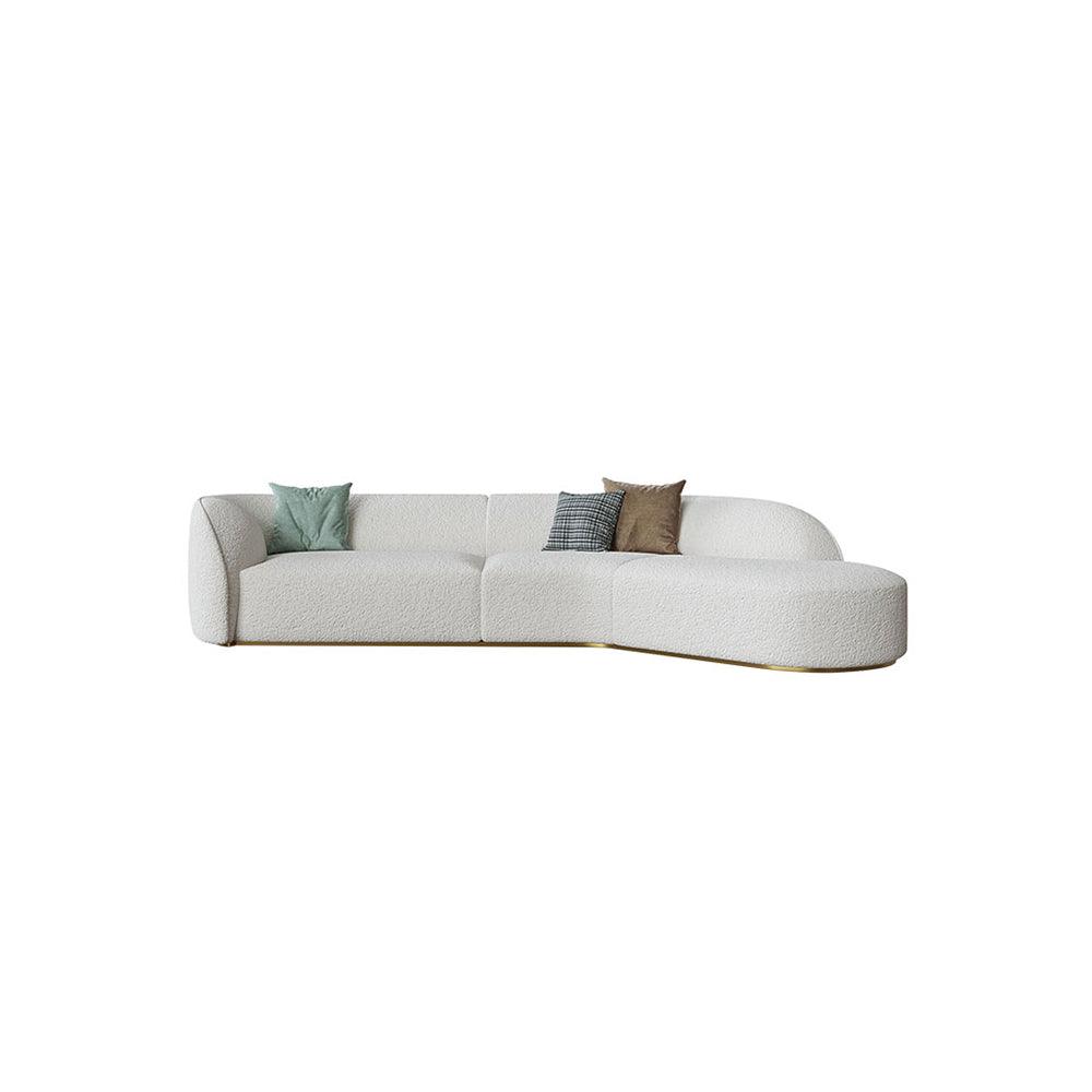 Frances Three Seater Corner Sofa, Cotton Linen, Clearance