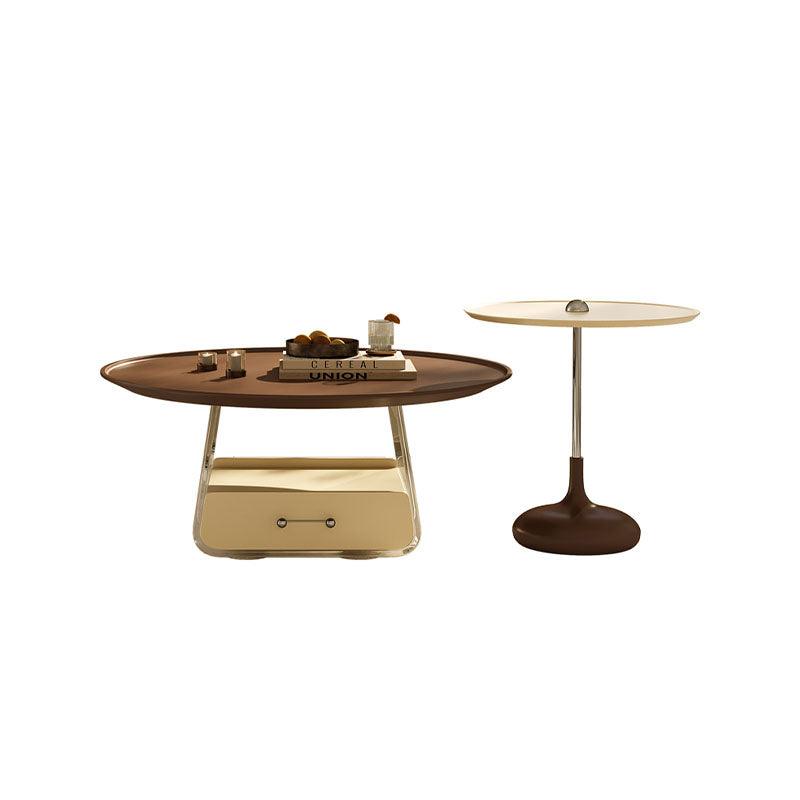 Meral Stylish Coffee Table Set, Stainless Steel - Weilai Concept