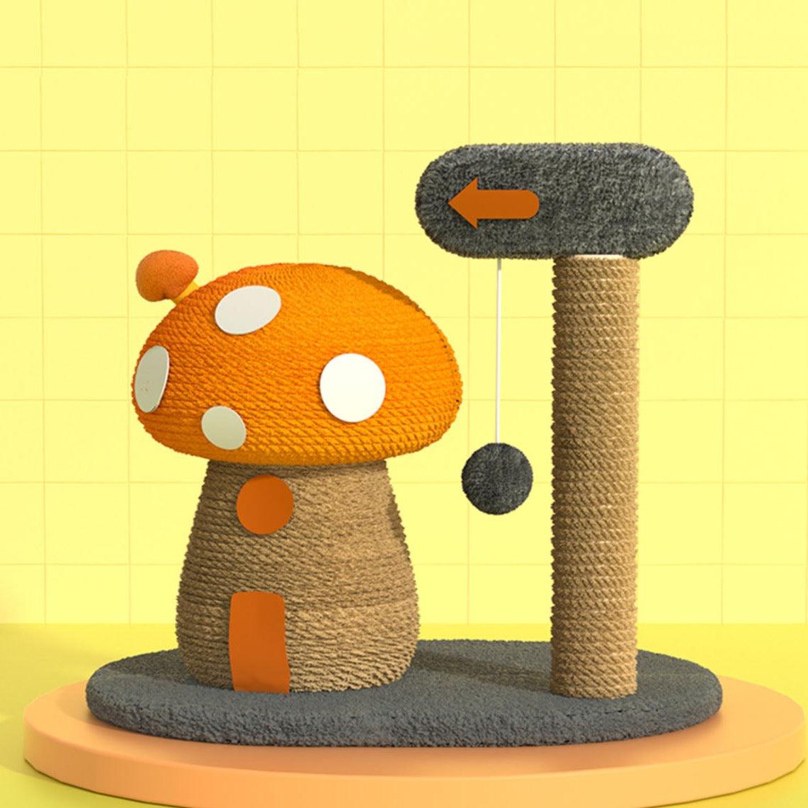 Flo's Mushroom House, Cat Toy, Hemp Rope-Weilai concept-Weilai concept