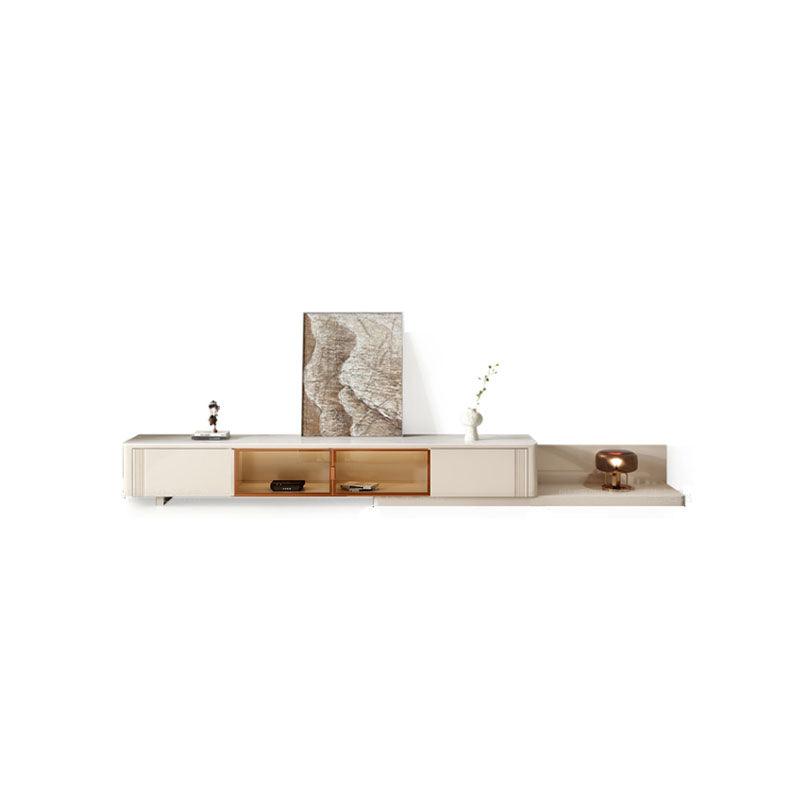 Eudora Modern Nesting Coffee Table Set With TV Stand, Cream And Grey-Weilai Concept-TV Stand-Weilai Concept