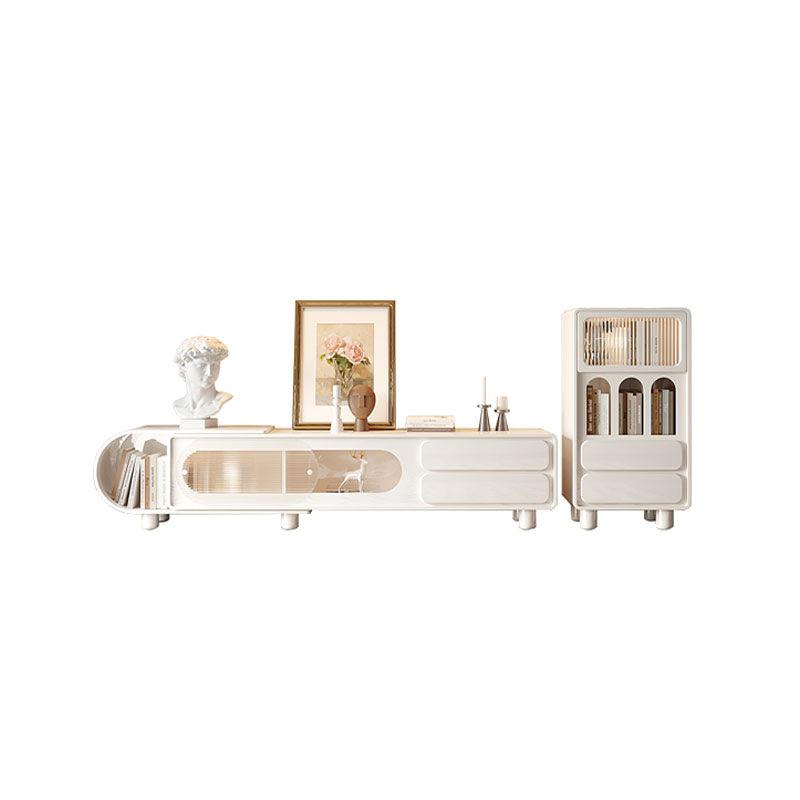 Odelette Living Room Set, Odelette TV Stand And Sideboard, White - Weilai Concept