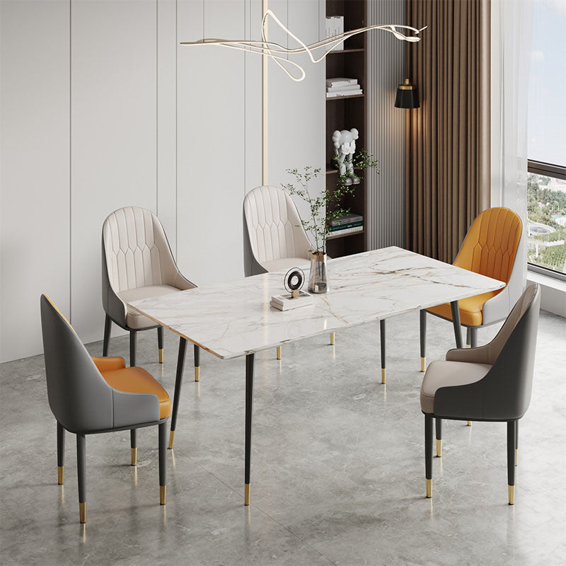 Scott Dining Chair, Leather-Weilai Concept