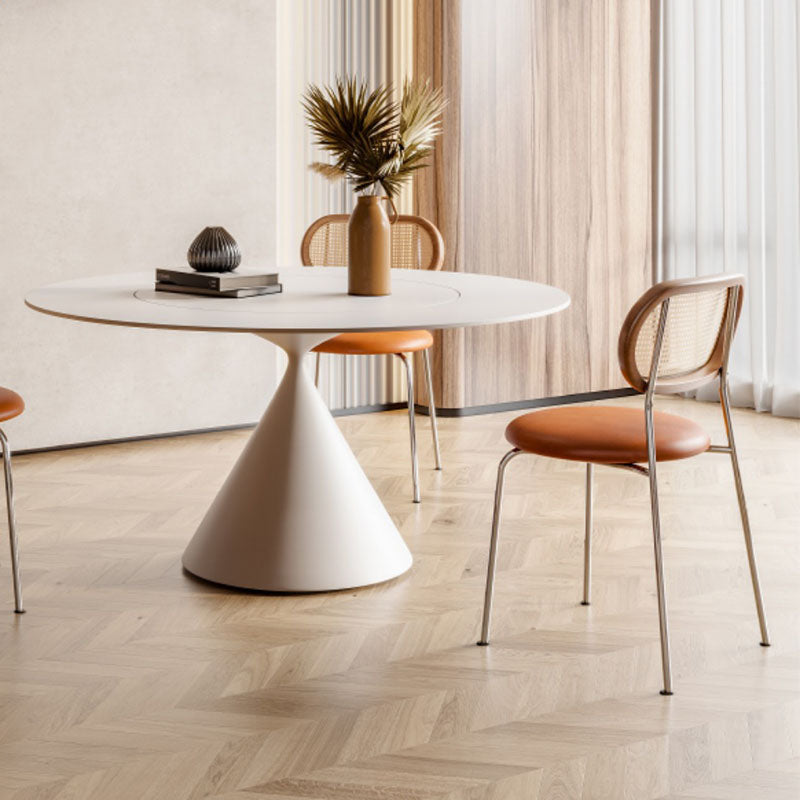 Ozzie Rattna Dining Chair, Round Seat Pad-Weilai Concept