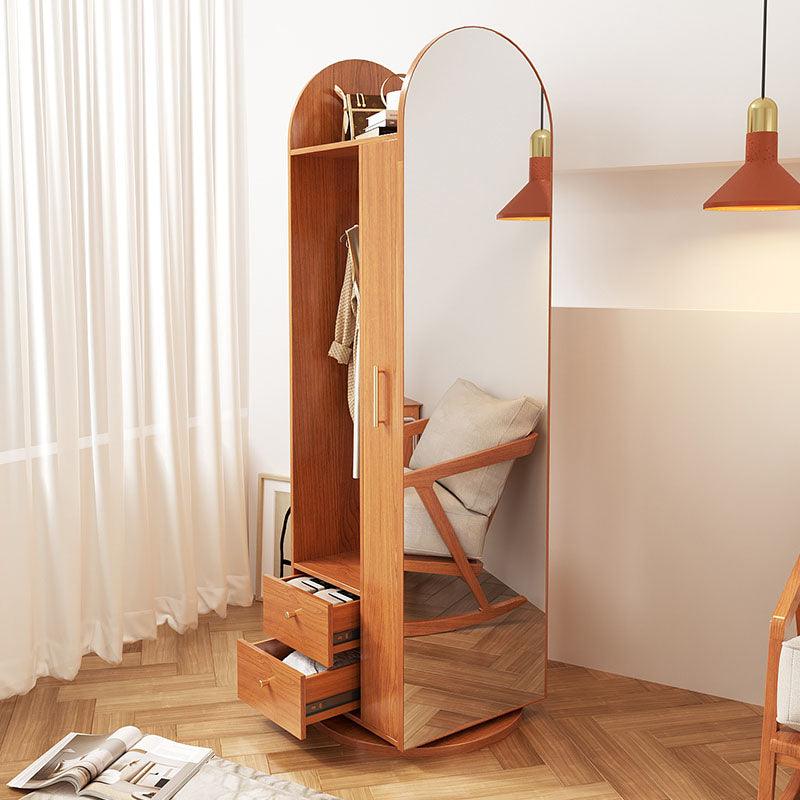 Rotatable Coat Rack, Wardrobe, Storage Rattan Oak – Weilai Concept
