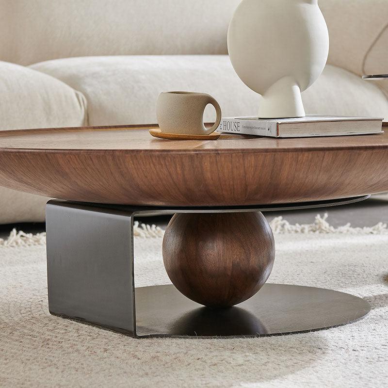 Ian Round Coffee Table Set, Solid Wood - Weilai Concept