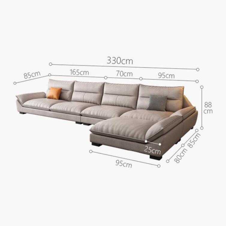 A900 Quinn Three Seater Sofa, Leathaire – Weilai Concept