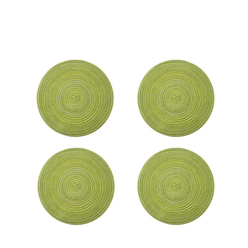 Round Braided Woven Placemats, Set of 4 Pieces - Weilai Concept