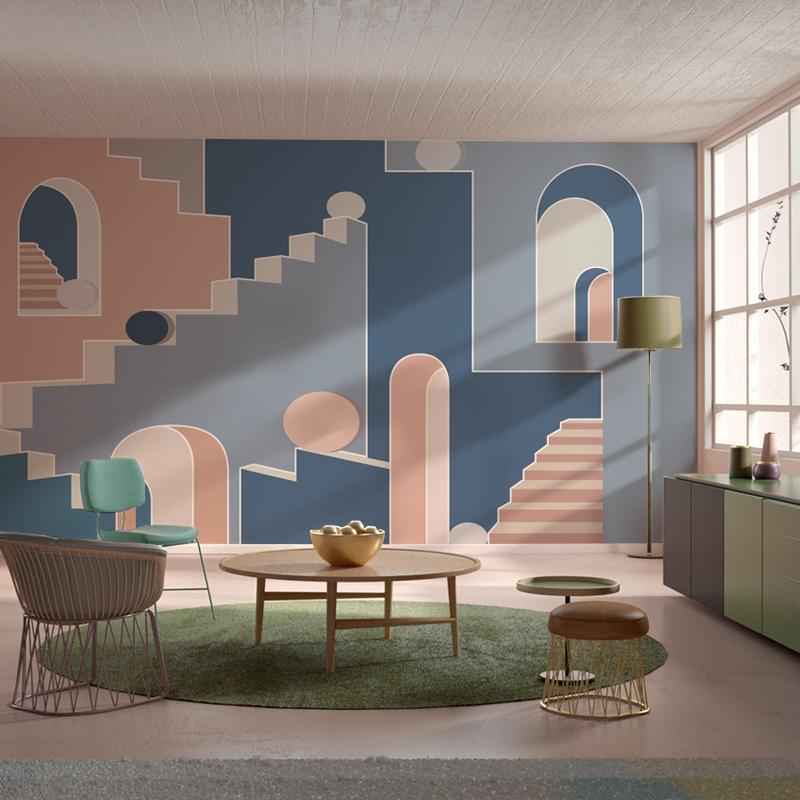Papel pintado Low Poly y Minimalismo, moderno 