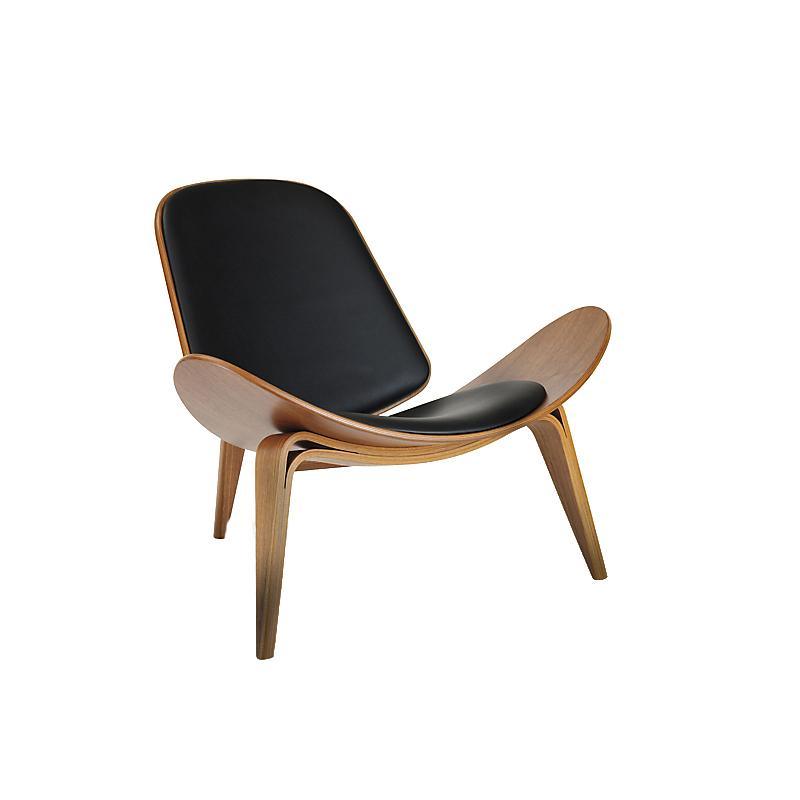 Hans Wegner CH07 Shell Chair, Walnut & Black-Chair-Weilai-Weilai Concept