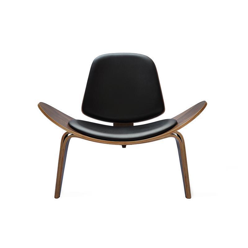 Hans Wegner CH07 Shell Chair, Walnut & Black-Chair-Weilai-Weilai Concept