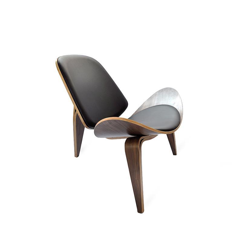 Hans Wegner CH07 Shell Chair, Walnut & Black-Chair-Weilai-Weilai Concept