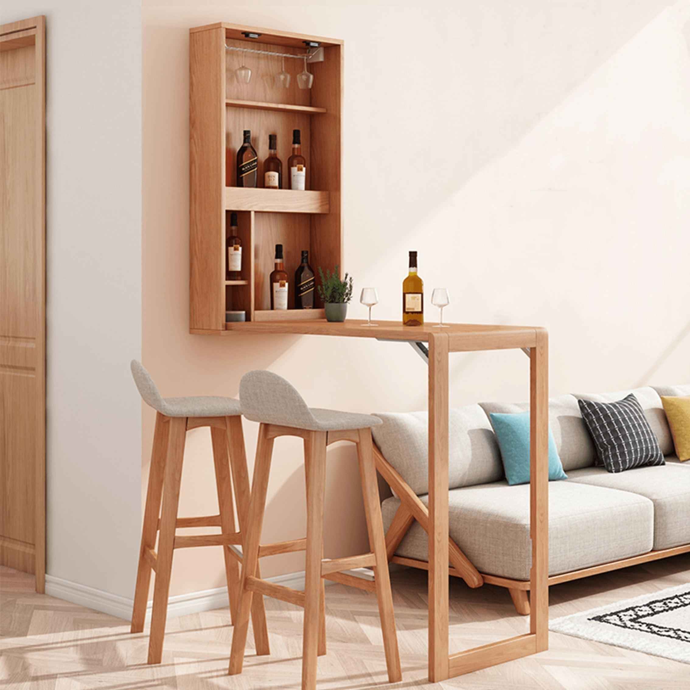 Mesa de bar Weilai J51, madera 